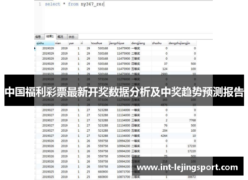 中国福利彩票最新开奖数据分析及中奖趋势预测报告